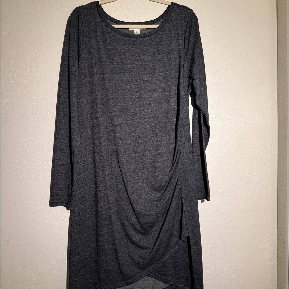 Treasure & Bond Charcoal Long Sleeve Dress